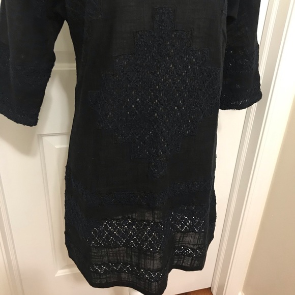 NWT Free People cotton black tunic dress coverup xs - Picture 6 of 7